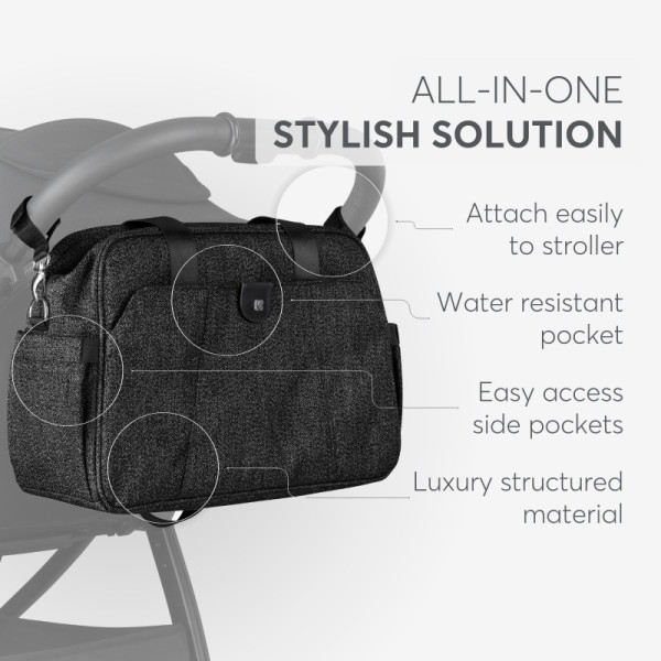 35119 KikkaBoo Torba za mame Chelsea premium Black (KKB22117) - Слика 5