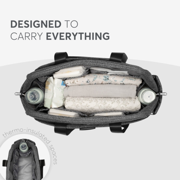 35123 KikkaBoo Torba za mame Chelsea premium Grey (KKB22118) - Слика 2