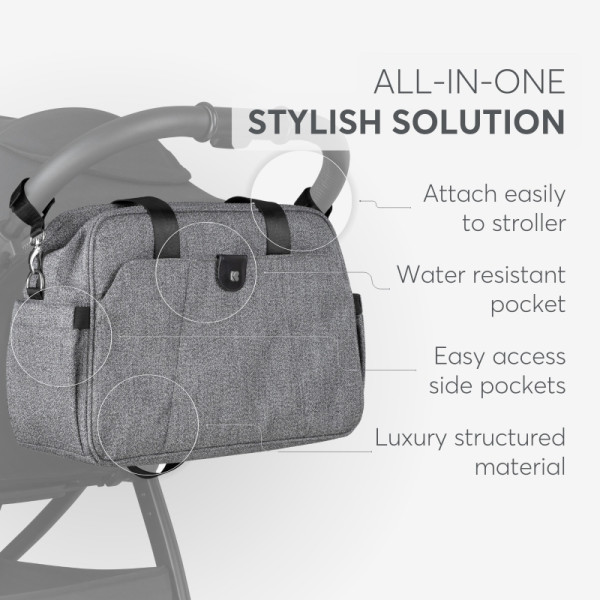 35124 KikkaBoo Torba za mame Chelsea premium Grey (KKB22118) - Слика 6