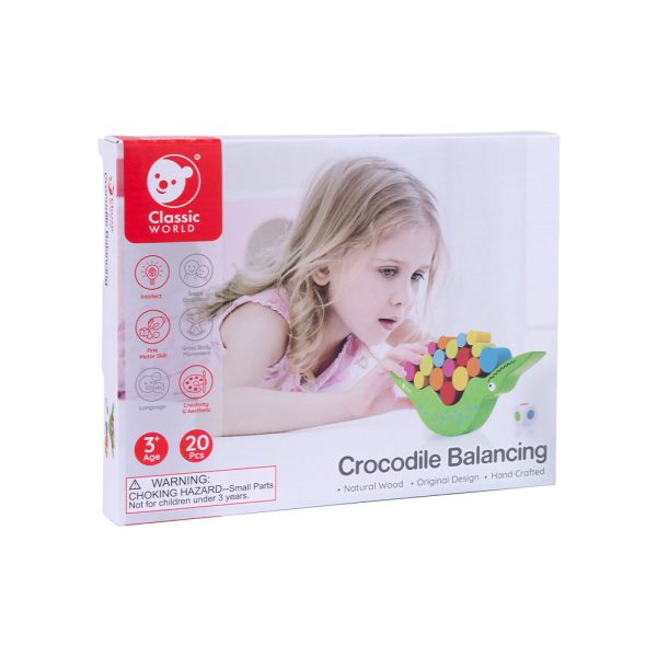 Drvena igračka balans Krokodil Classic World