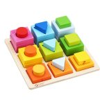 Drveni set Umetaljka Geometrijski blokovi Classic World - Слика 3