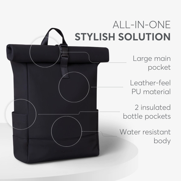 35459 KikkaBoo Torba za mame Jayden Black (KKB22091) - Слика 3