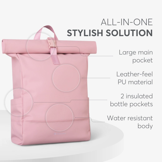 35464 KikkaBoo Torba za mame Jayden Pink (KKB22093) - Слика 4