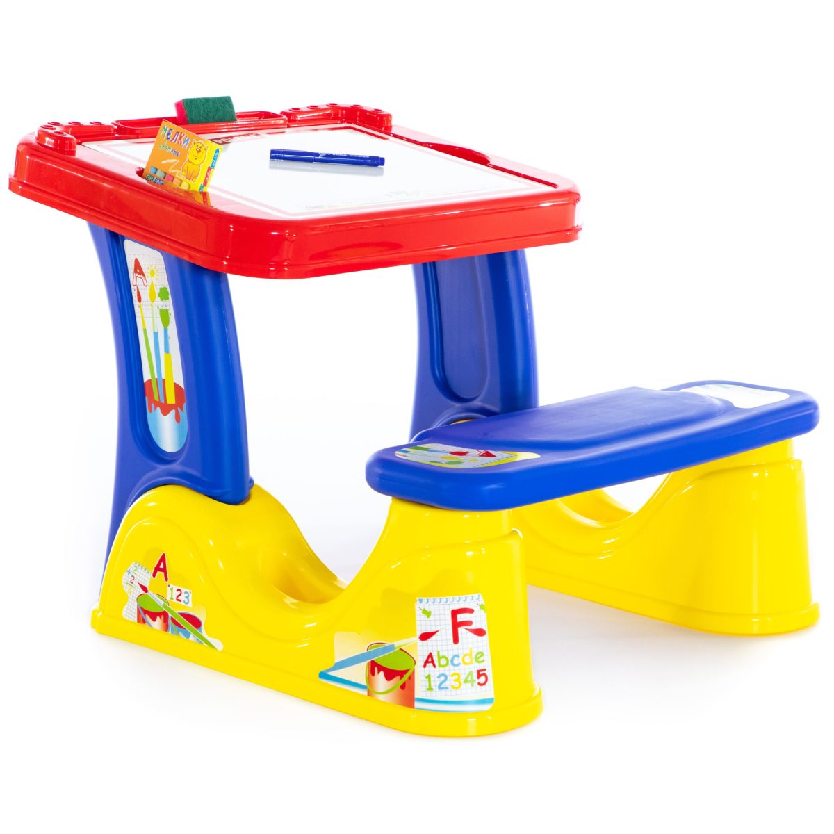 Sto za decu sa klupicom i tablom i dodacima Polesie - Слика 3
