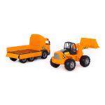 Veliki Kamion za decu sa spuštenom stranom i utovarivač PowerTruck Polesie - Слика 4