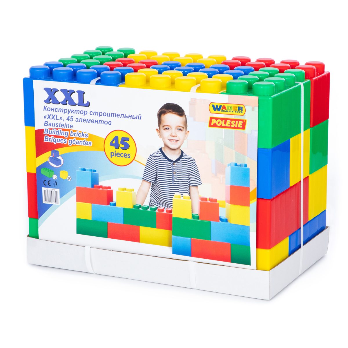 37510_2_01_08 Konstruktorski set kocke XXL 45 delova Polesie - Слика 6