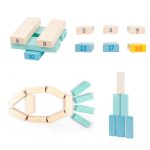 Drveni set Slaganje tornja u boji Classic World - Слика 5