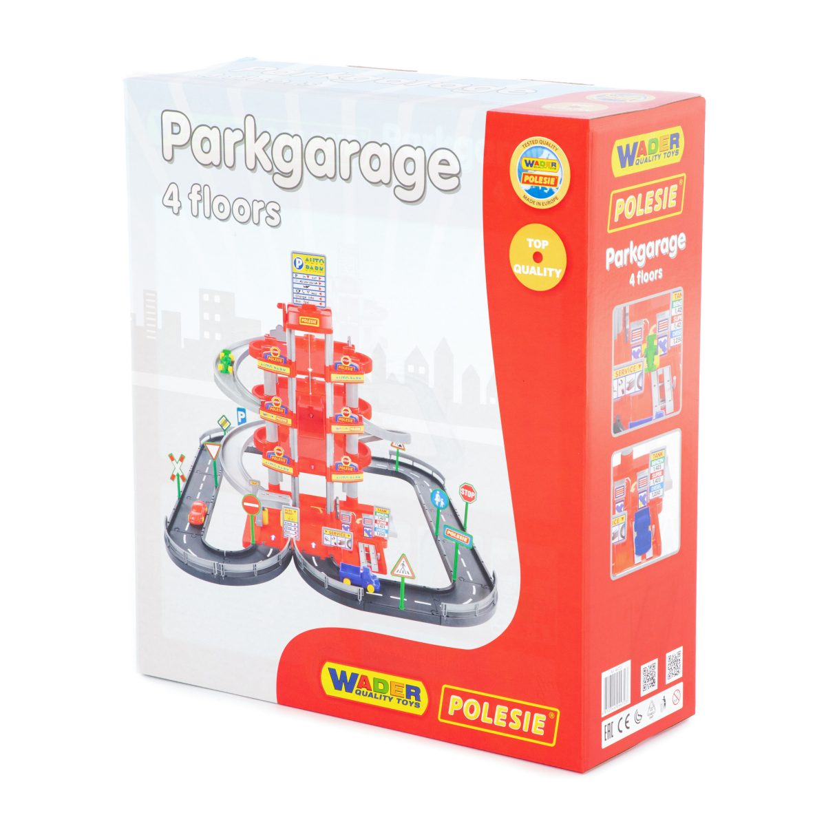 44723_2_01_01 Parking garaža za decu na 4 nivoa sa ulicama i automobilima crvena Polesie - Слика 6