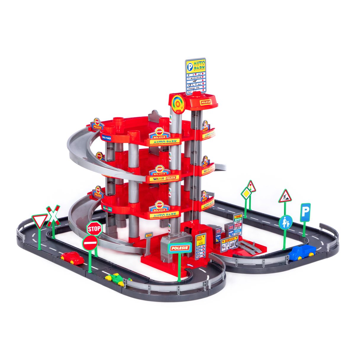 44723_2_1_06 Parking garaža za decu na 4 nivoa sa ulicama i automobilima crvena Polesie - Слика 4