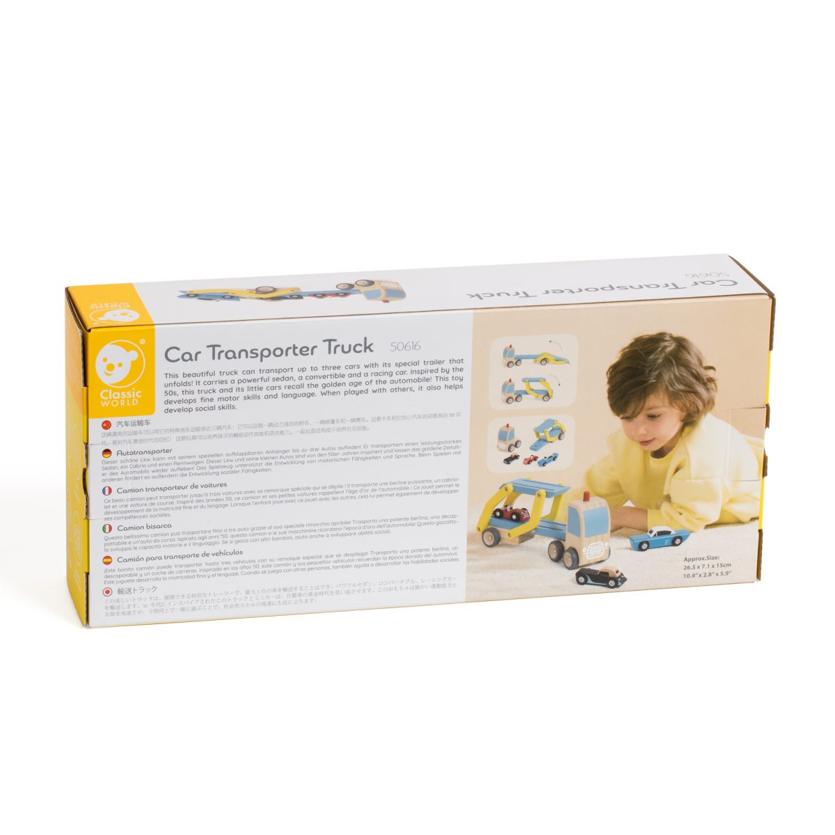 Drveni igračka Transporter kamion Classic World - Слика 1