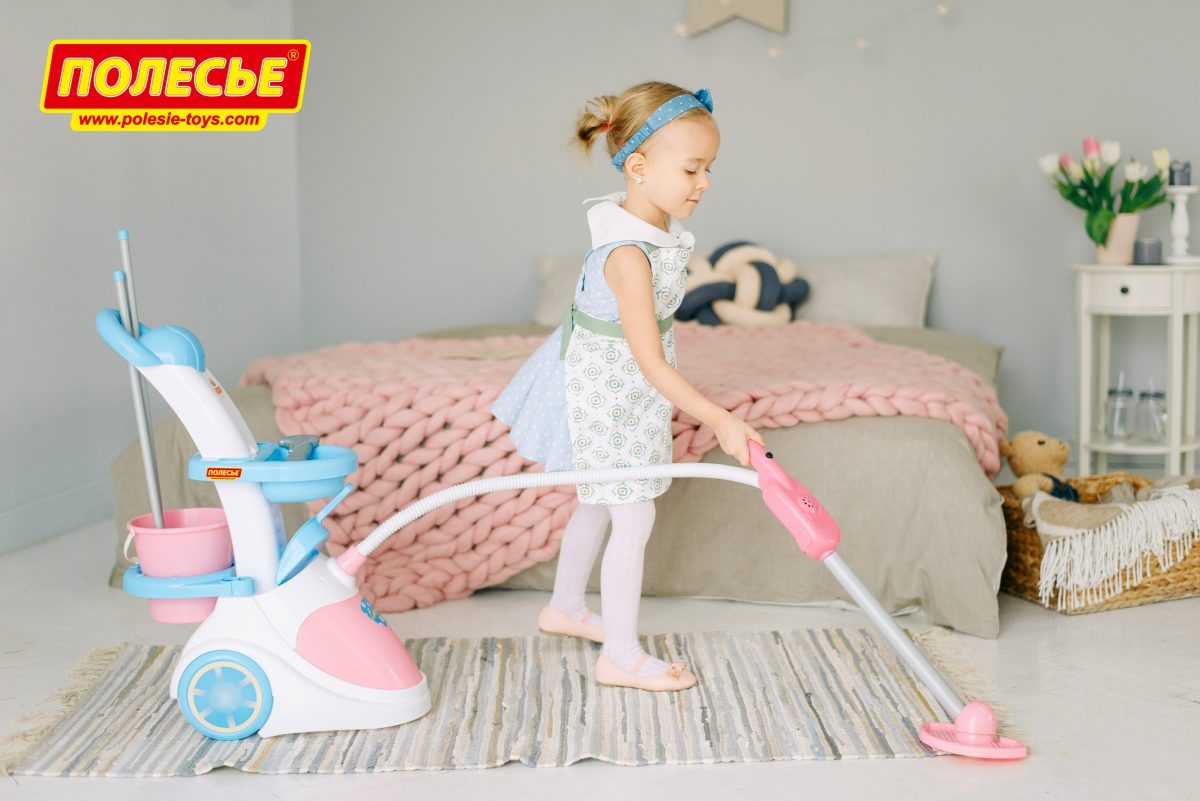 Kolica za čišćenje sa usisivačem za decu Polesie - Слика 6