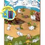 Podloga za igru Dinosaurus + 6 flomastera 90 x 120cm Rollmatz