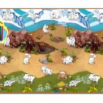 Podloga za igru Dinosaurus + 6 flomastera 200 x 120cm Rollmatz
