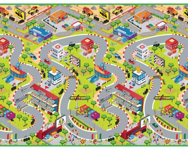 Podloga za igru Trkački automobil 200 x 120cm Rollmatz