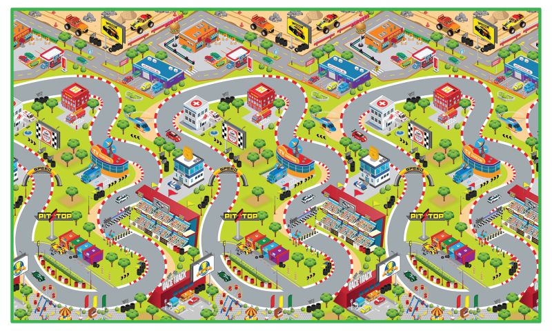 Race Monster 120x200 cm_6373338_800x800 Podloga za igru Trkački automobil 200 x 120cm Rollmatz - Слика 1