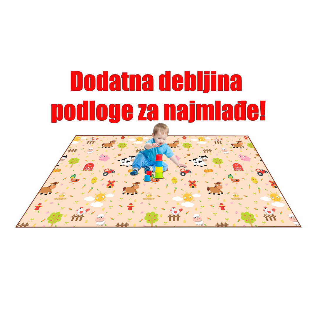 SW10170 Podloga za igru Bebi Farma 200 x 120cm x 5mm Rollmatz - Слика 3