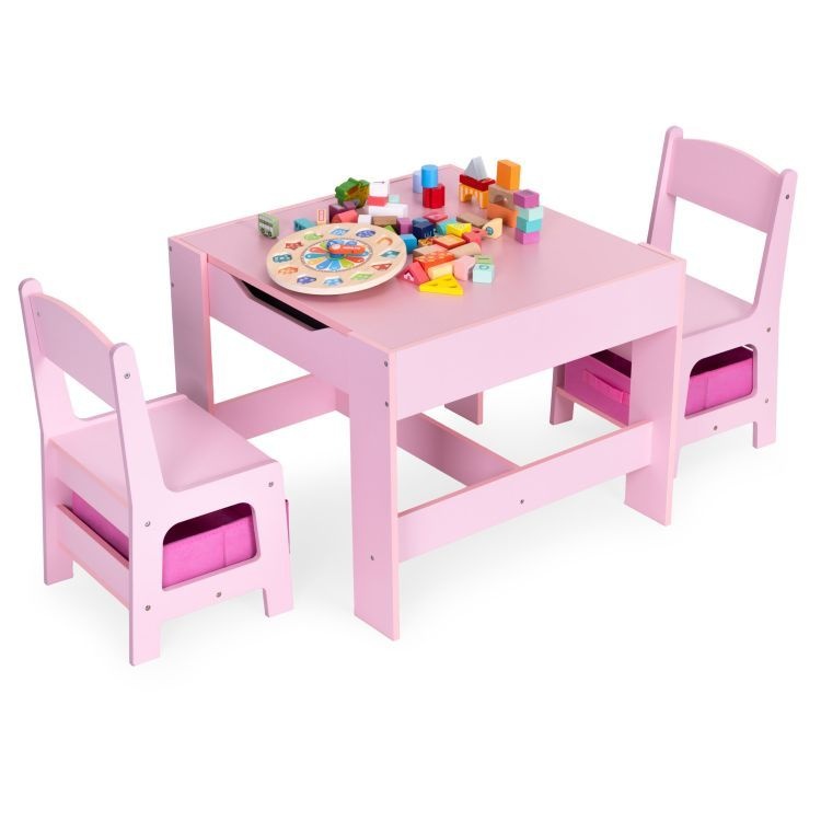 deciji-set-sto-i-2-stolice-sa-tablom-za-pisanje-pink-ecotoys16773 Dečiji set sto i 2 stolice sa tablom za pisanje Pink ECOTOYS - Слика 3