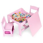 Dečiji set sto i 2 stolice sa tablom za pisanje Pink ECOTOYS - Слика 5