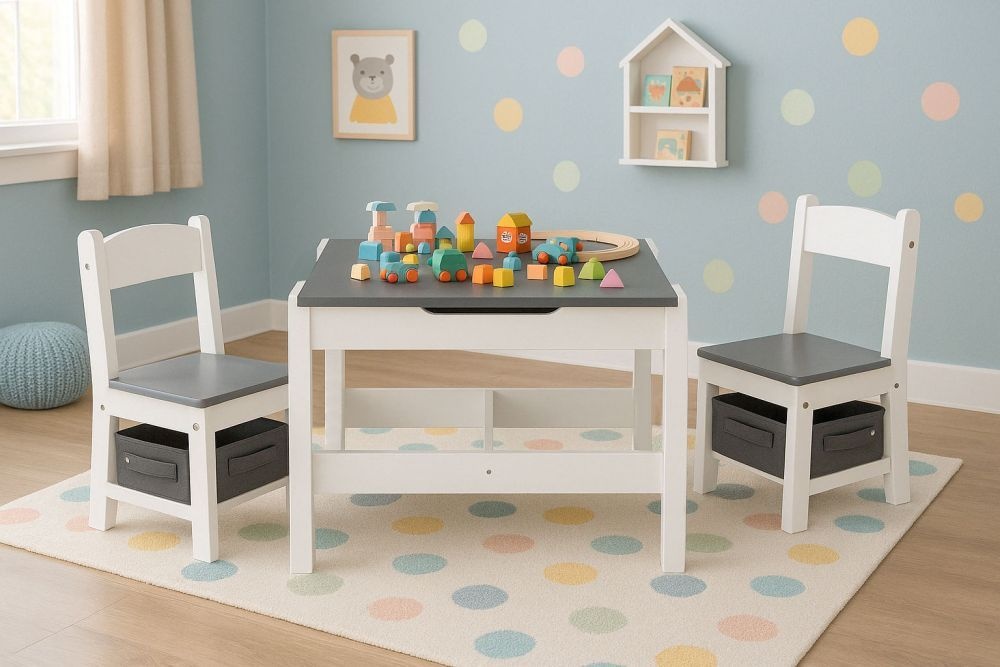 deciji-set-sto-i-2-stolice-sa-tablom-za-pisanje-white-ecotoys16753 Dečiji set sto i 2 stolice sa tablom za pisanje White ECOTOYS - Слика 2