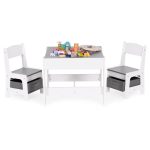 Dečiji set sto i 2 stolice sa tablom za pisanje White ECOTOYS - Слика 4