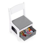 Dečiji set sto i 2 stolice sa tablom za pisanje White ECOTOYS - Слика 8