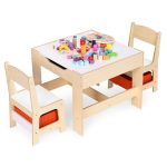Dečiji set sto i 2 stolice sa tablom za pisanje Wood ECOTOYS - Слика 2