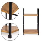 Drvena polica sa dva nivoa, loft wild oak - Слика 6