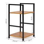 Drvena polica sa dva nivoa, loft wild oak - Слика 8