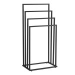 Držač za peškire sa 4 šipke crni - Слика 7