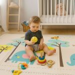 Edukativna podloga za igru sa dva lica, sklopiva sa torbom 200X150 ECOTOYS - Слика 2