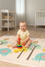 Edukativna podloga za igru sa dva lica, sklopiva sa torbom 200X180 ECOTOYS - Слика 2