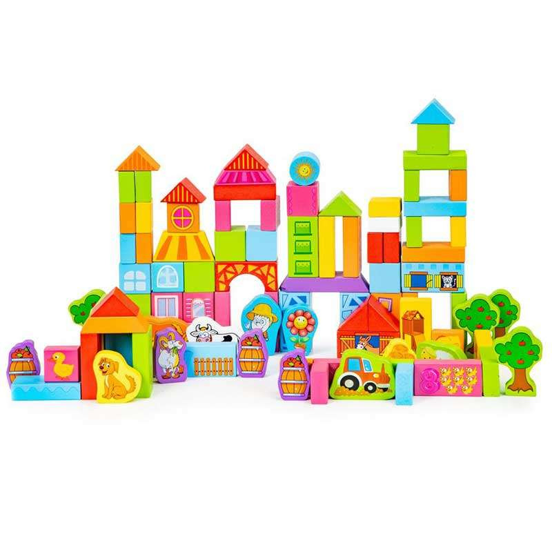 edukativne-kocke-100kom-farma2396 EDUKATIVNE KOCKE 100KOM-FARMA - Слика 1