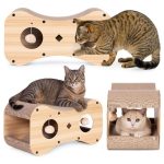 Grebalica za mačke sa kućicom i krevetom 1004