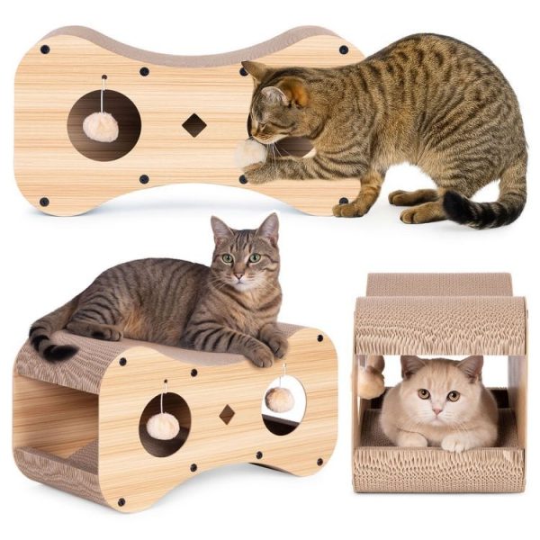 Grebalica za mačke sa kućicom i krevetom 1004