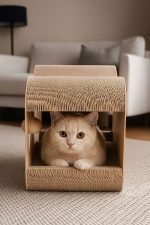 Grebalica za mačke sa kućicom i krevetom 1004 - Слика 3