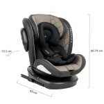 Kikka Boo autosedište Stark Beige, 0-36kg Isofix - Слика 7