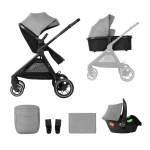 Kikka Boo Ava kolica za bebe 3u1 Grey, 0m+ - Слика 4