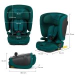 KINDERKRAFT AUTOSEDISTE FIX2GO I-SIZE 76-150CM GREEN - Слика 3