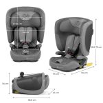 KINDERKRAFT AUTOSEDISTE FIX2GO I-SIZE 76-150CM GREY - Слика 2