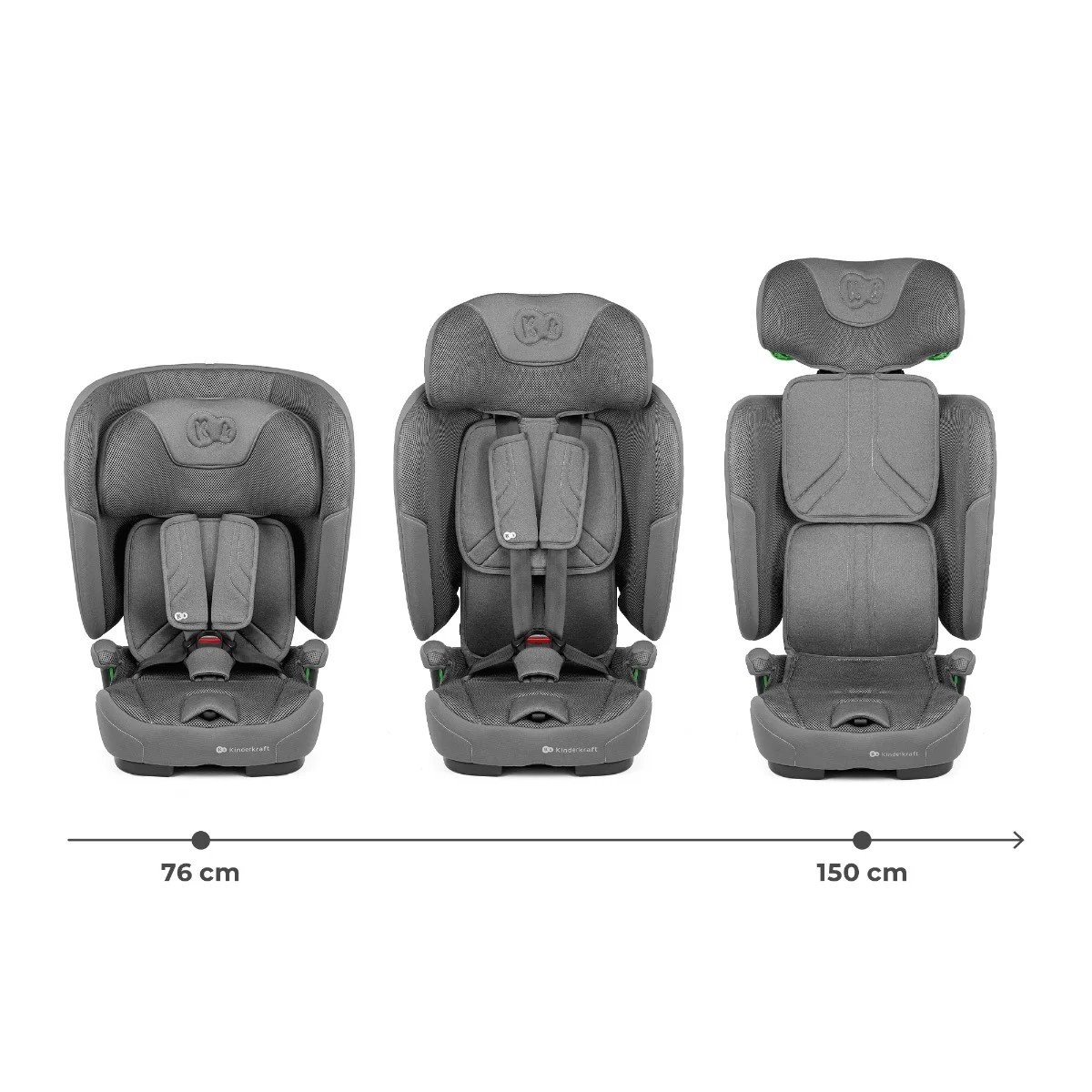 kinderkraft-autosediste-fix2go-i-size-76-150cm-grey16958 KINDERKRAFT AUTOSEDISTE FIX2GO I-SIZE 76-150CM GREY - Слика 3