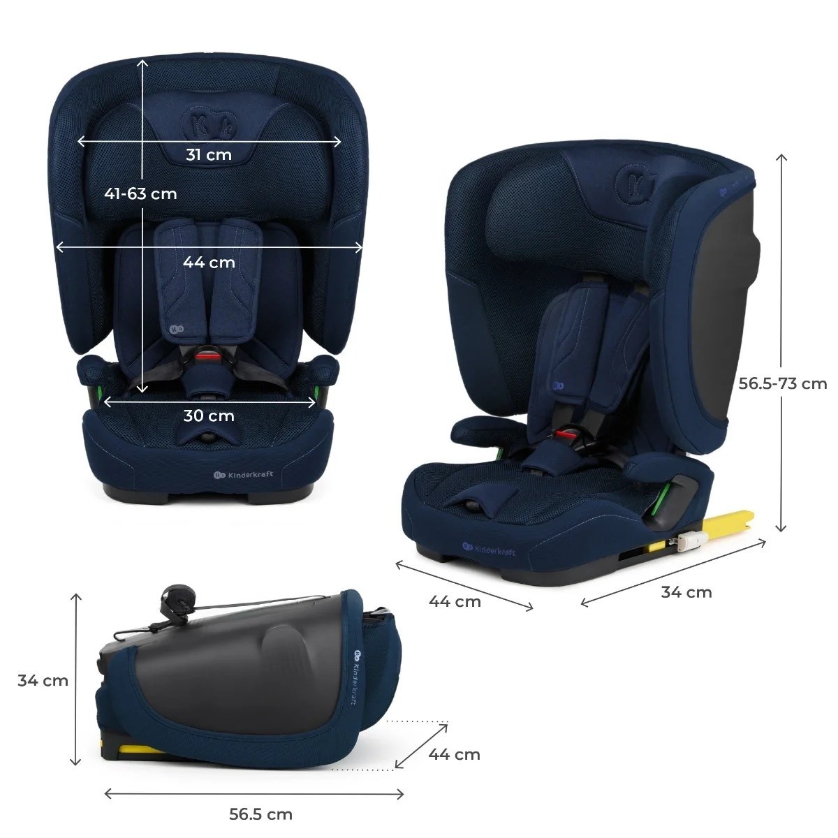 kinderkraft-autosediste-fix2go-i-size-76-150cm-navy16962 KINDERKRAFT AUTOSEDISTE FIX2GO I-SIZE 76-150CM NAVY - Слика 3