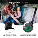 KINDERKRAFT AUTOSEDISTE JUNIOR FIX I-SIZE 100-150CM ROCKET GREY - Слика 4