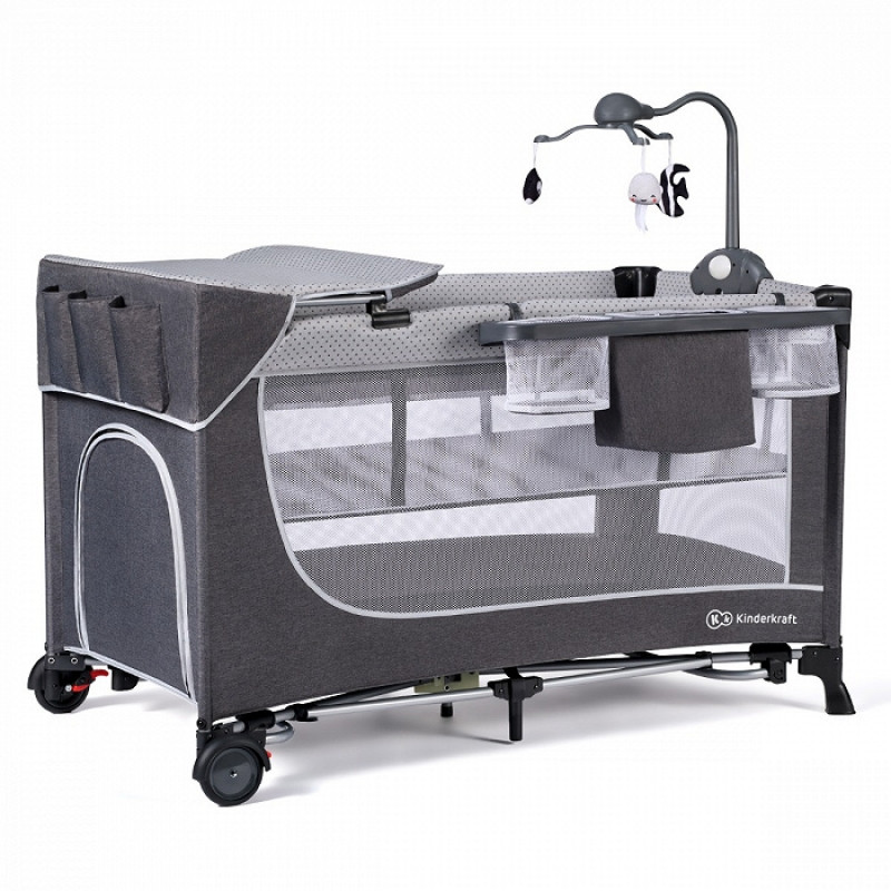 kinderkraft-prenosivi-krevetac-leody-grey-sa-dodacima3529 KINDERKRAFT PRENOSIVI KREVETAC LEODY GREY SA DODACIMA - Слика 2