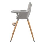 KINDERKRAFT STOLICA ZA HRANJENJE 2U1 FINI2 GREY - Слика 4