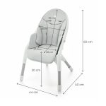 KINDERKRAFT STOLICA ZA HRANJENJE DINNLY LIGHT GREY - Слика 3