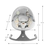 KINDERKRAFT STOLICA ZA LJULJANJE LUMI 2 LIGHT GRAY - Слика 4