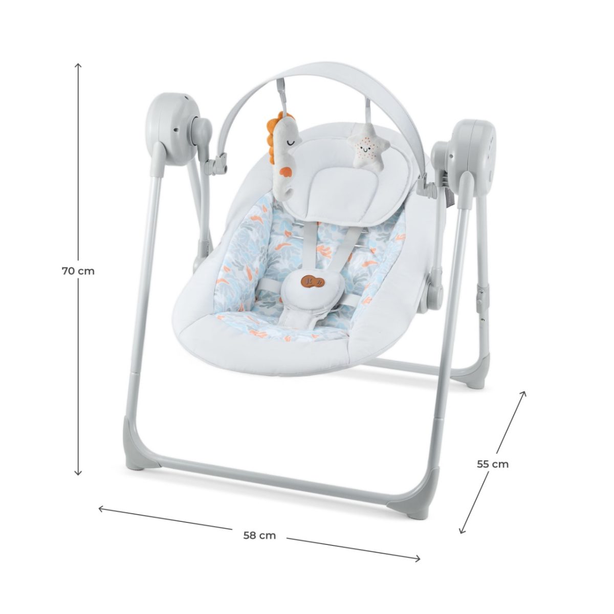 Kinderkraft stolica za ljuljanje SWINGEE grey - Слика 7