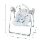 Kinderkraft stolica za ljuljanje SWINGEE grey - Слика 7