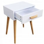 Nocni stocic 1 fioka Deva Bela - Слика 4