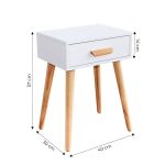 Nocni stocic 1 fioka Deva Bela - Слика 5